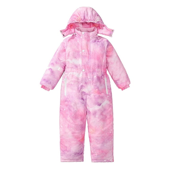TEDOYE Toddler Kids Boys Girls Winter Thicken Detachable Hooded Coats Jacket Snowsuit Child Windproof Warm Jumpsuit Outwear Snow Wear Comfort Wear, 4-5 Years