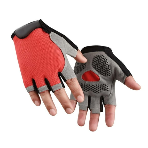 TEDOYE Toddler Kids Outdoor Sports Exercise Cycling Gloves Half Finger Through Open Finger Gloves Sports (4Y 12Y) Comfort Wear, 4-6