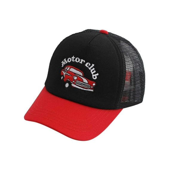 TEDOYE Toddler Kids Vintage Baseball Cap For Boys Girls Cartoon Car Design Breathable Mesh Sun Hat For Outdoor Activities Stylish Wear, 2-8 Years