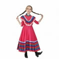 thumbnail image 1 of TEDOYE Toddler Mexican Girl Long Sleeve Multicolor Princess Dress O-Neck Dance Party Dresses Sundress Holiday Wear, 5-6 Years, 1 of 3