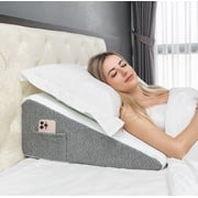 TEDresco Wedge Pillow for Sleep, Snoring Pillow for Acid Reflux & Recovery Heartburn,Built with a premium 2" memory foam comfort layer 24"*24"*7.5"