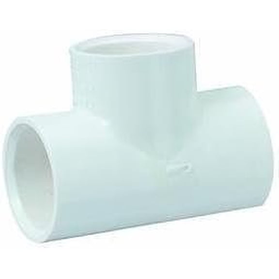 Charlotte Pipe PVC Tee 1.25 Inch Structural Pipe Fitting SCH40 - White