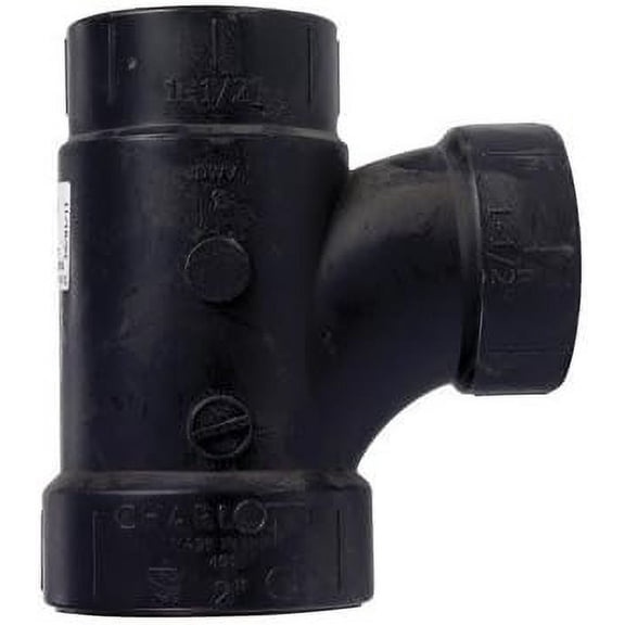 Charlotte Pipe ABS Tee Sanitary Fitting - 2x1.5x1.5 Inch - Multicolor Residential Use, Standard Application