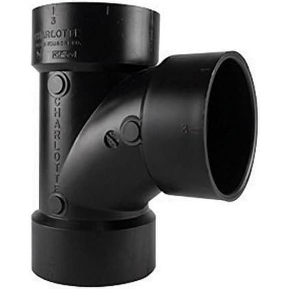 Charlotte Pipe ABS DWV Sanitary Tee - 4 Inch - Black Plumbing Fitting  Home & Garage Storage, Stackable Design