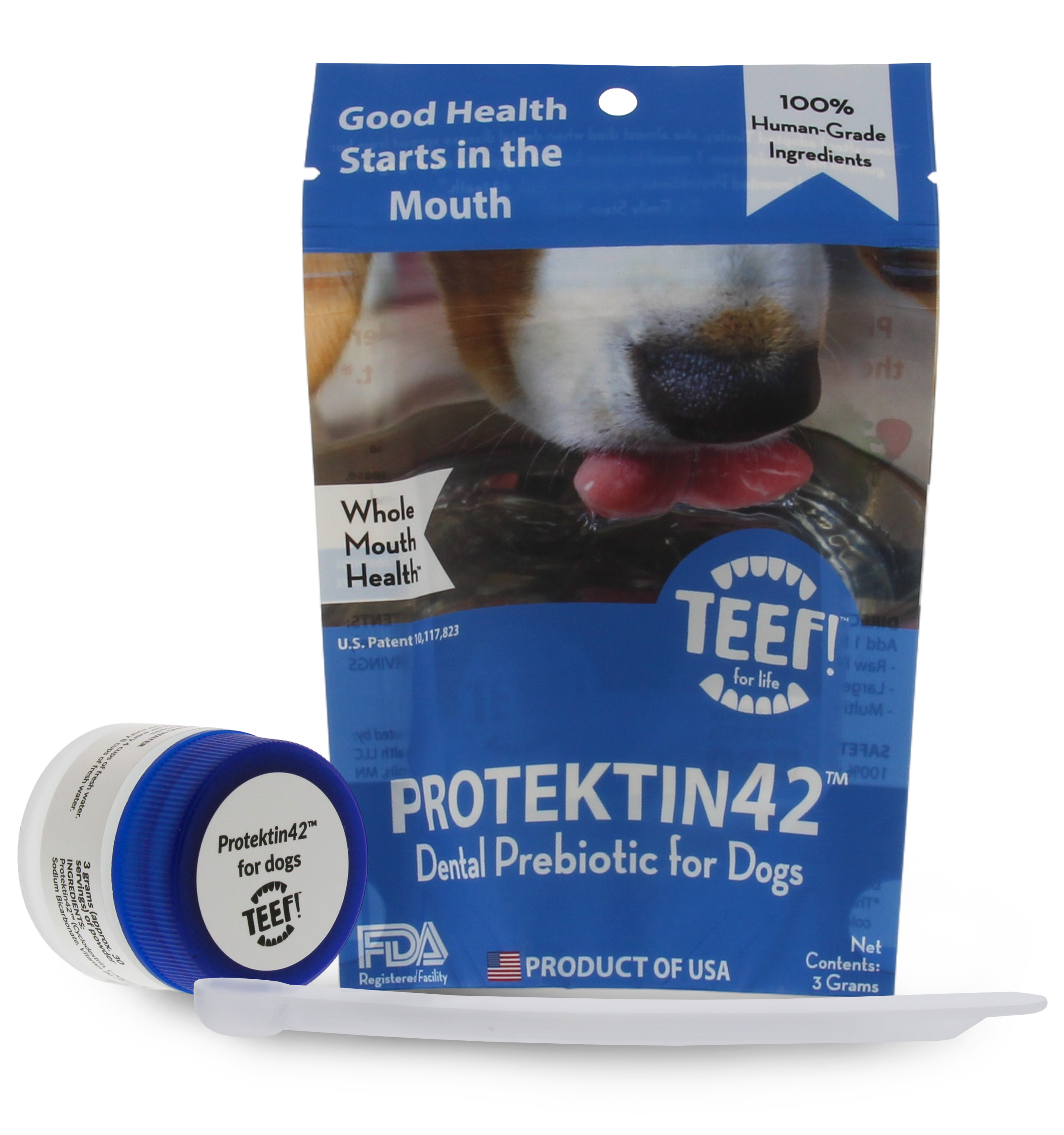 TEEF Daily Dental Care - Natural Dog Dental Water Additive, Fights Plaque and Tartar - No Brushing, Add to Water Bowl and Say Goodbye to Bad Dog Breath - Essential For Dog Gum Disease Treatment - image 1 of 9
