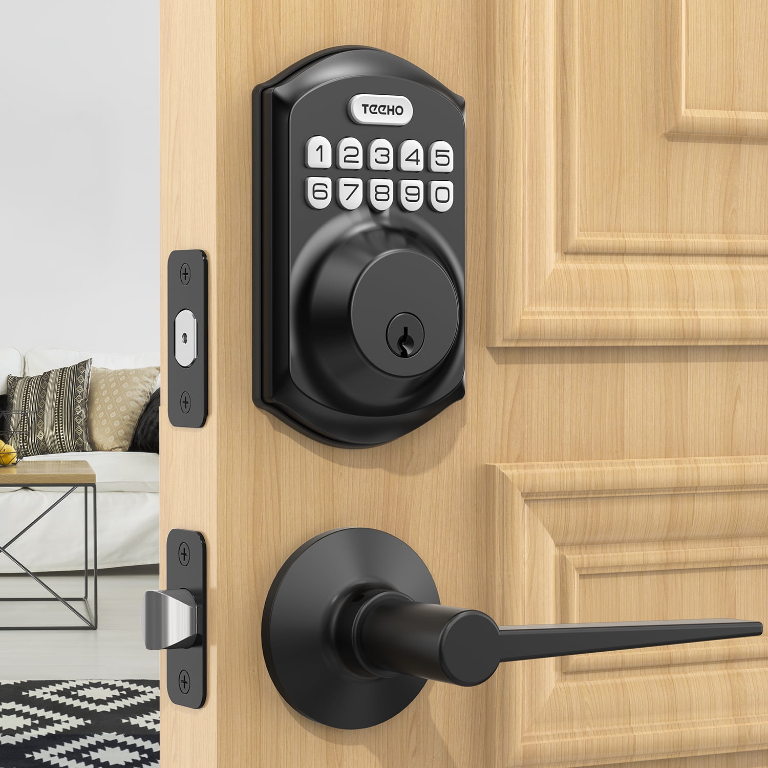 TEEHO Keyless Entry keypad Deadbolt Smart Door Lock,Electronic Digital ...