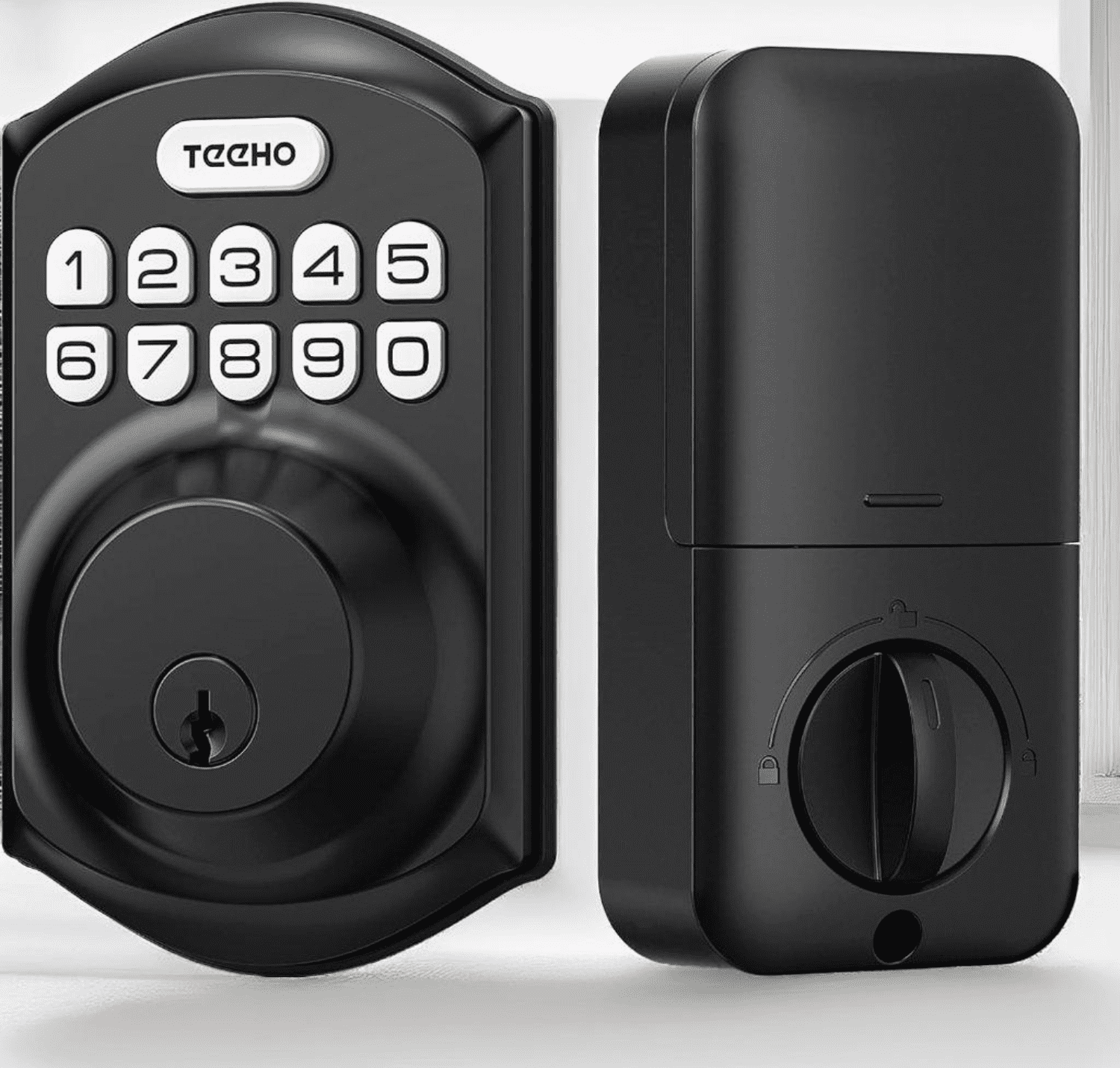 Matte Black Smart Keypad Deadbolt Door Lock with Keypad