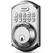TEEHO Keyless Entry Door Lock Keypad Electronic Smart Deadbolt for Front Door in Satin Nickel 1.76 Pounds