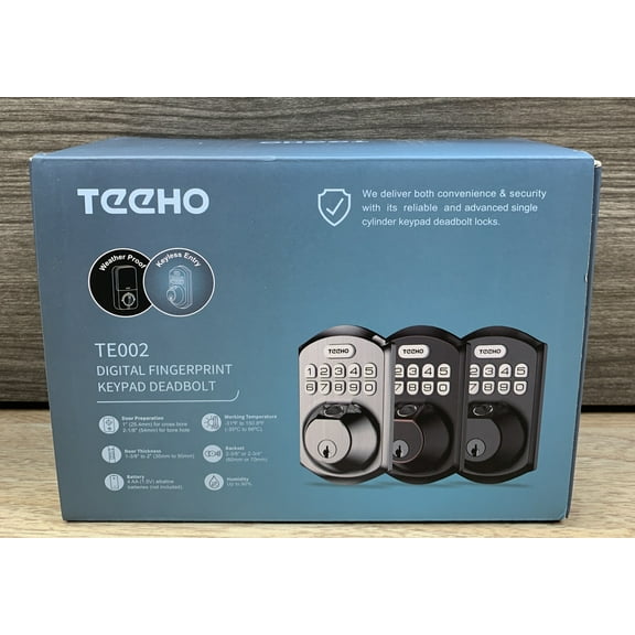 TEEHO TE002 Fingerprint Keyless Entry Door  Deadbolt W/Keypad(Oil-rubbed Bronze)