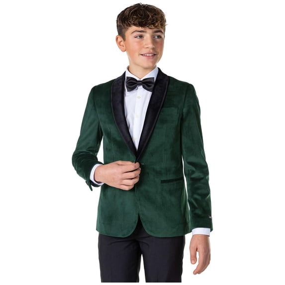 OppoSuits Deluxe Teen Boys' Blazers TEEN BOYS Dinner Jacket - Rich Green - US 10Y Green