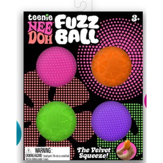 NeeDoh Teenie Fuzz Ball Multi Pack Mini Sensory Fidget Toys for Stress Relief and Focus