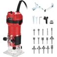 thumbnail image 1 of TEENO Wood Router, 800W Compact Router Tools for Woodworking, 31000 RPM Hand Trim Router with 15 Pcs 1/4" Router Bits Set, Edge Guide, Roller Guide, 1 of 7