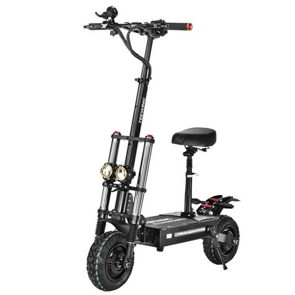 TEEWING X5 55mph Electric Scooter for Adults, Electric Scooters with 6000W Dual Motor, Up to 75Miles Range, Adult Scooter with Dual Hydraulic Brakes, Folding Scooter with 11'' Hybrid Tires