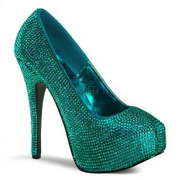 TEEZE-06R, 5 3/4" Heel, 1 3/4" Hidden Rhinestone Pump Shoes