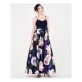 thumbnail image 1 of TEEZE ME $129 Womens New Navy Floral Fit + Flare Dress 3\4 Juniors B+B, 1 of 4