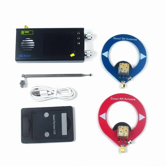 TEF6686 Full Band Radio Receiver,Portable Digital AM FM Stereo Radio with 3.2 Inch LCD Screen,7000mAh Battery(Black)