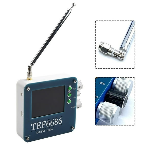 TEF6686 Radio Receiver FM AM Short Wave HF LW Radio Receiver Telescopic Antenna