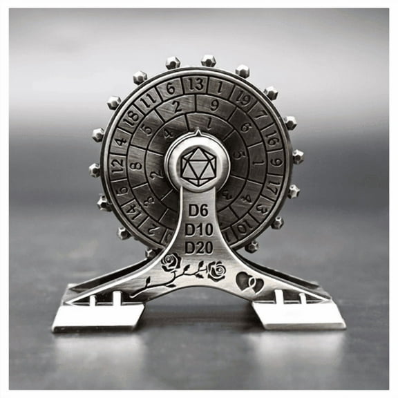 TEG - Nickel w/ Black All-in-One Dice Spin-Wheel