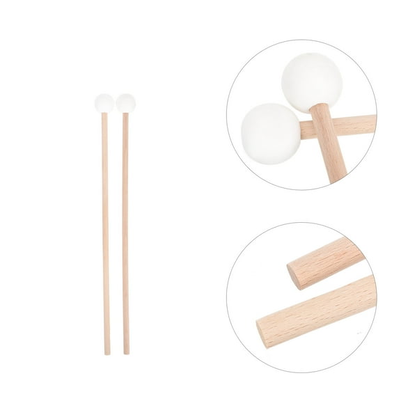 TEHAUX 1 Pair Khaki Xylophone Mallets Marimba Sticks Percussion Instrument Accessories for Music Players and Beginners