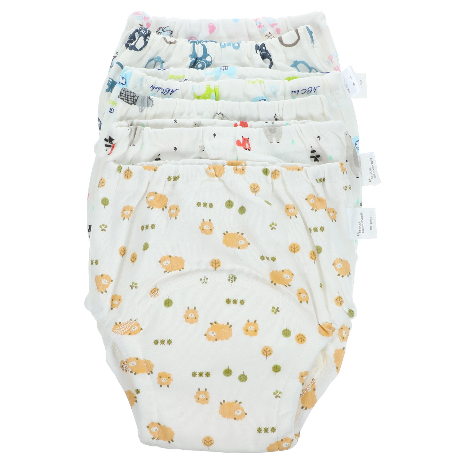 TEHAUX 6-Pack Reusable Newborn Cloth Diapers White Baby Nappies Soft Washable Baby Diaper Set