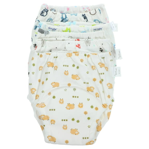 TEHAUX 6 Pcs Reusable Newborn Cloth Diapers White Baby Nappies Soft Washable Set