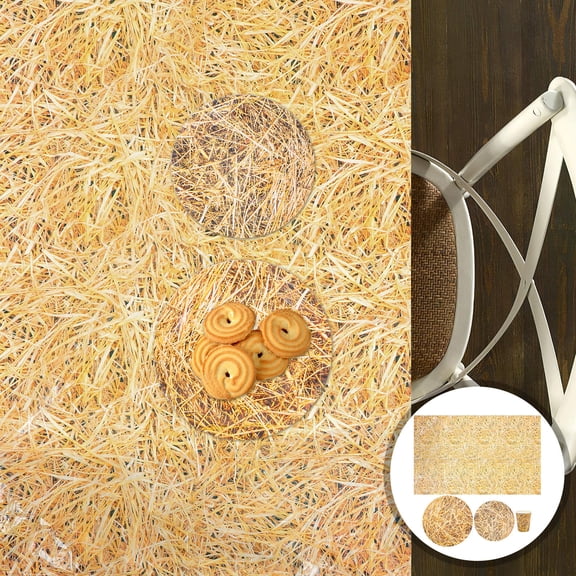 TEHAUX 1 Set Hay Paper Party Decoration Pack for Western Theme Birthday Party