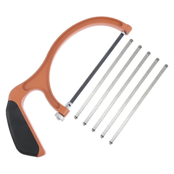 TEHAUX Toddler Tools Mini Hacksaw Children Hacksaw High Carbon Steel 1 Set 10.0x3.1x0.8in