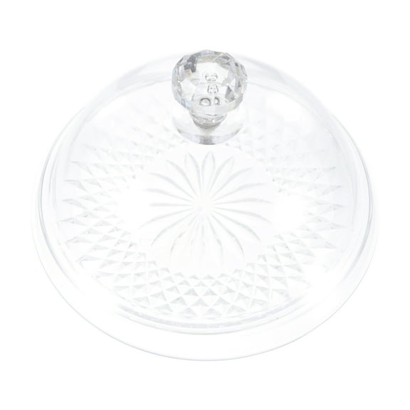 TEHAUX Cafe Use Plastic Cake Plate with Cover for Holiday Meals 1 Set 6.3X6.3X4.3In