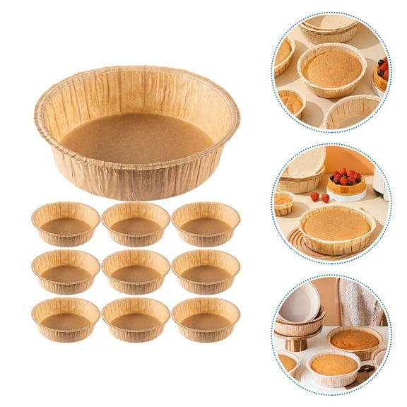 TEHAUX 10 Pcs Cake Pan Wraps Paper Mold Birthday Pans Man