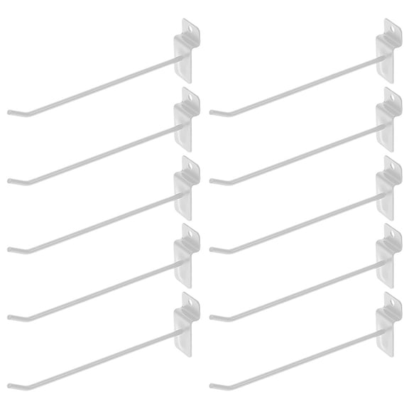 TEHAUX  10 Pcs Iron Pegboard Hooks Tool Utility Organize Multifunctional White