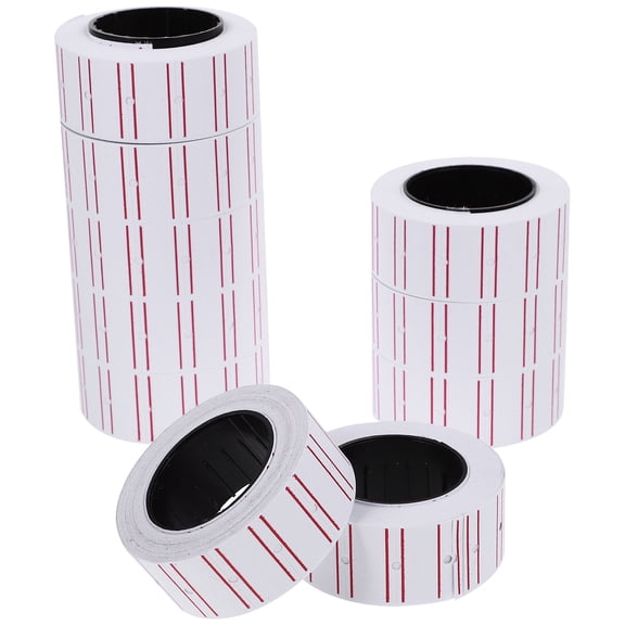 TEHAUX 10 Rolls Hang Price Tag Paper Clear Printing Price .00X5.00X5.00CM White