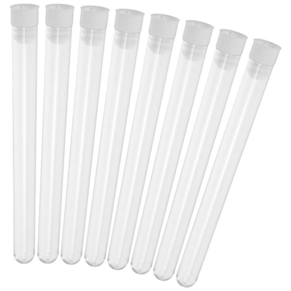 TEHAUX 100 Pcs Container Plastic Test Tube 16.00X1.60X1.60CM Transparent