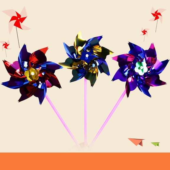 TEHAUX 100-Piece Pinwheel Making Kit for Outdoor Party Decorations Craft Set for Kids and Adults