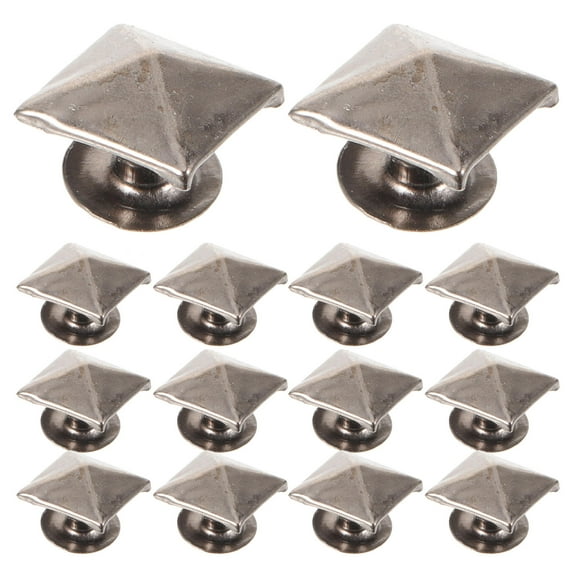 TEHAUX 100Pcs Pyramid Spike Rivets Rapid Studs Square Punk Leather Craft Decoration for Clothing