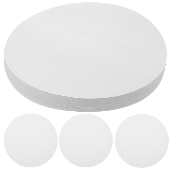 TEHAUX 100Pcs White Paper Pulp Filter Paper For Chemistry Applications 4In Diameter Discs