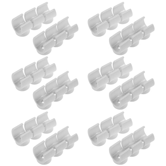 TEHAUX 100Pcs Durable PVC Pipe Supports U Bracket Clamps White for Home Use Water Pipe and Cable Management
