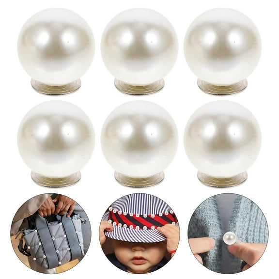 TEHAUX 100Set Round Button Pearl For Diy Sewing Cardigans Sweaters Coats
