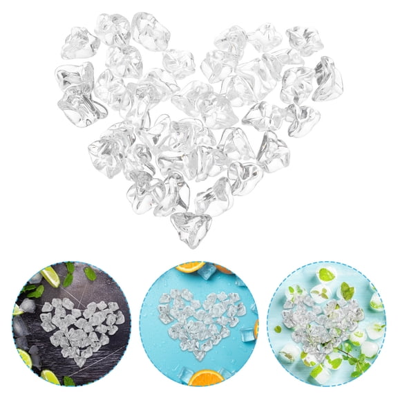 TEHAUX 100pcs Artificial Ice Transparent Ice Vase Filler For Wedding Decorations And Photography