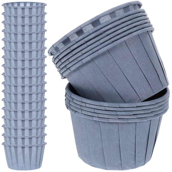 TEHAUX Tehaux 100pcs HeatResistant Paper Dessert Cups Baking Bowls Muffin Liners