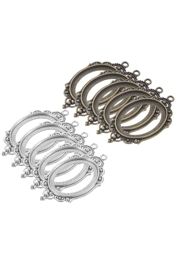 Alloy Bezel Pendant Blanks for Jewelry Making, Craft Supplies and Accessories