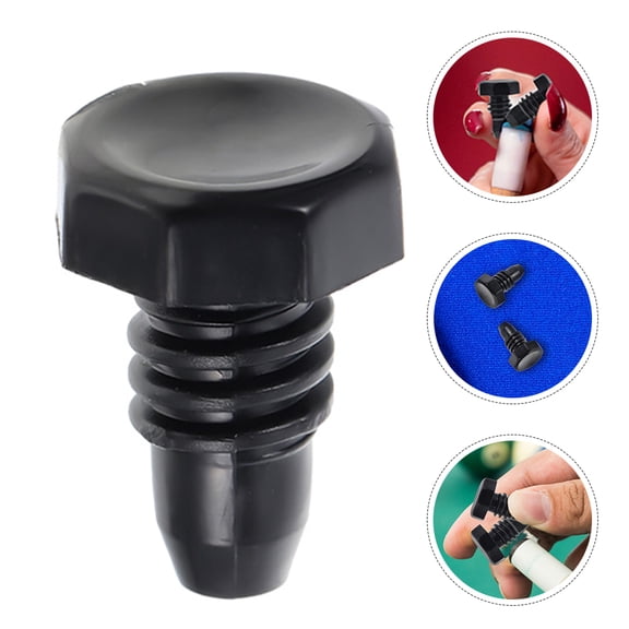 TEHAUX Plastic Billiard Cue Bottom Plugs Protective Covers Made of PP Material for Pool Cue Tips