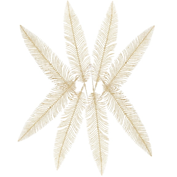 TEHAUX 10Pcs Golden Christmas Glitter Leaf Artificial Decorative Leaves for Home Decoration and Events