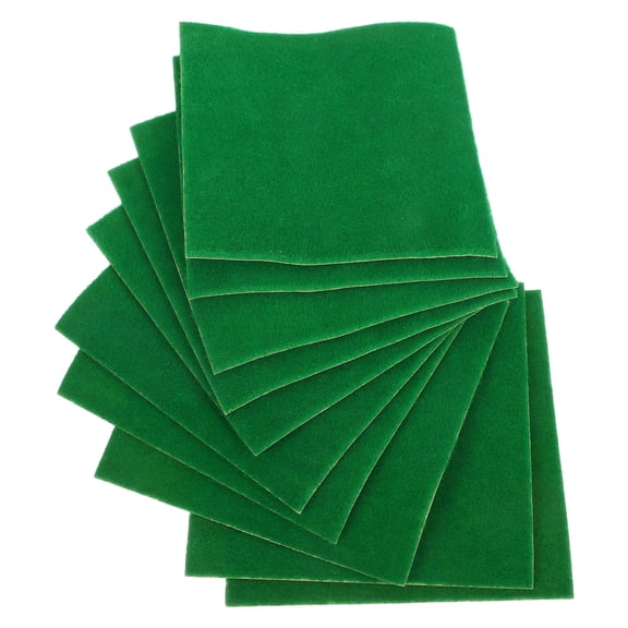 TEHAUX 10Pcs Green Artificial Moss Turf Perfect for Dollhouse Lawn Mats and Model Building