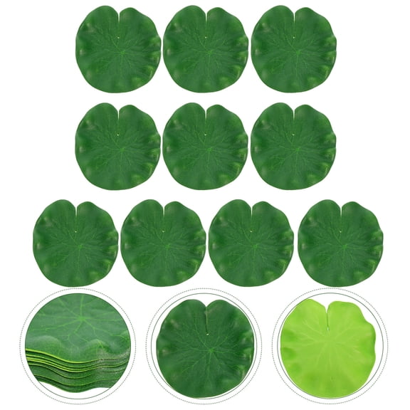 TEHAUX Artificial Lotus Leaves Green Foam for Fish Tank Aquarium Pool Decoration, Floating Plant