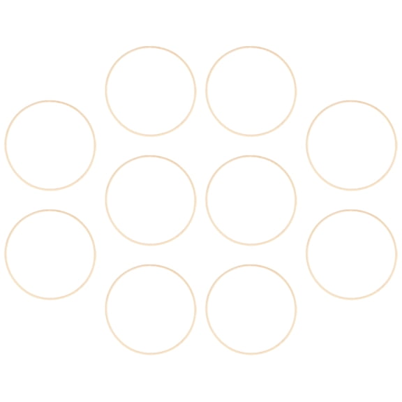 TEHAUX 10Pcs Hoops For Crafts Hoops For Diy Craft And Wedding Decor 3.93X3.93X0.39in Khaki