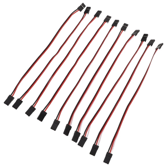 TEHAUX 10Pcs Rc Extension Cord Wire with Female to Female Connectors for Model Aircraft and Cars