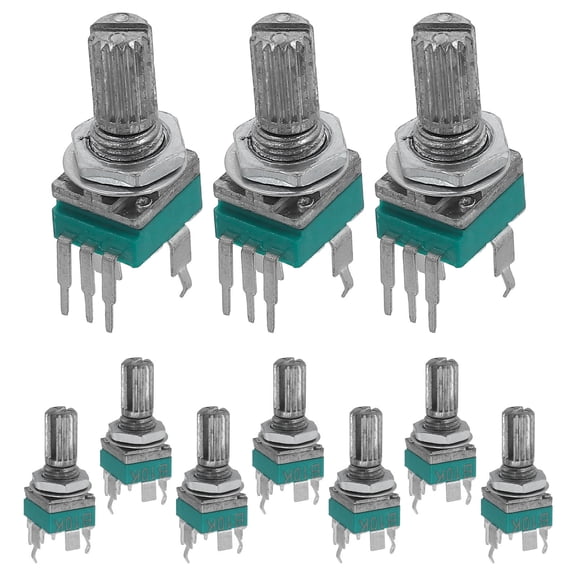 TEHAUX 10Pcs Rotary Potentiometers for Electronic Projects Smooth Adjustable Volume Control