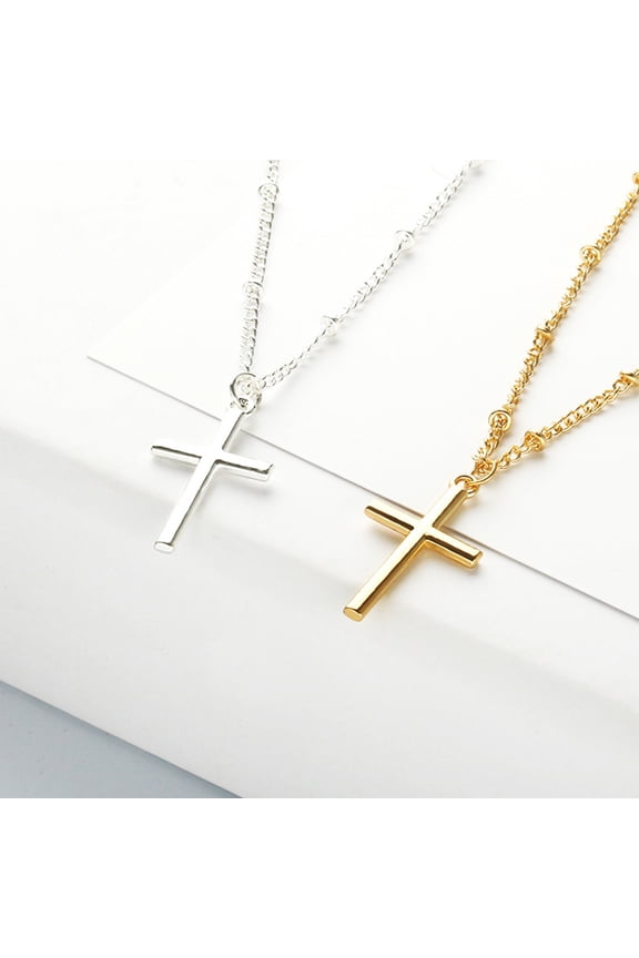 10Pcs Fine Workmanship Jesus Cross Pendant Necklace Metal Christian Cross Decoration