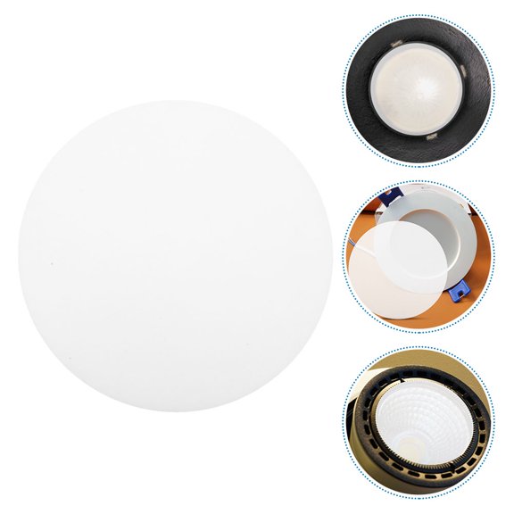 TEHAUX 10Pcs White Pc Material Lampshade Diffuser Sheet for Downlight Light Soft Uniform Lighting
