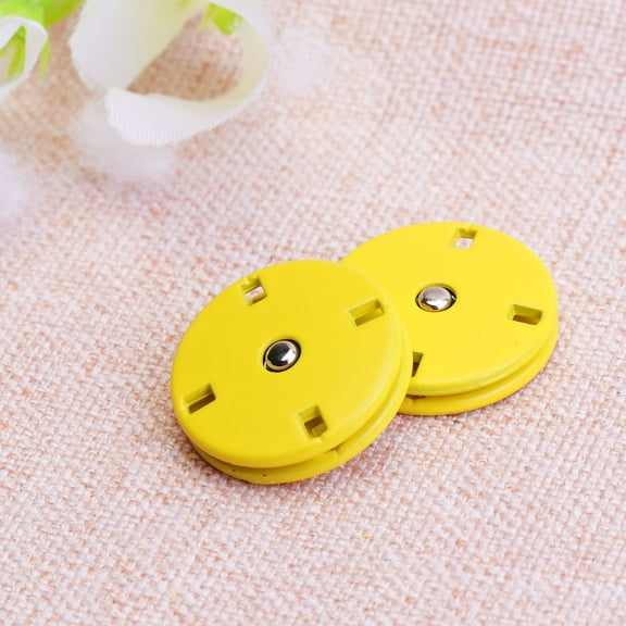 TEHAUX 10pcs Alloy Button Metal Hands Sew Buttons Coat Buckle Flat Buttons for Clothes (Yellow)